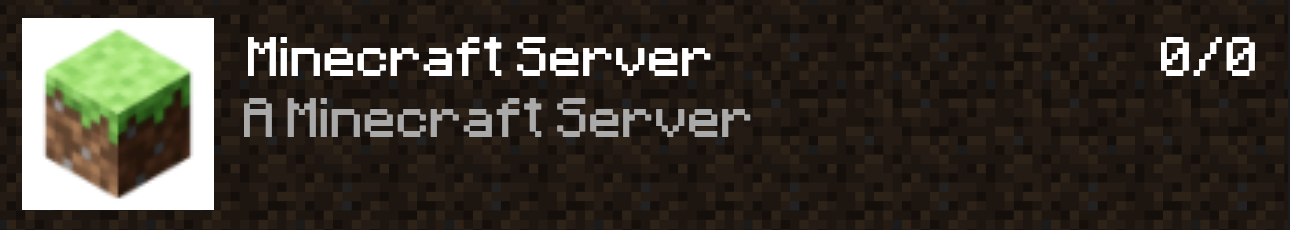 A server with an icon
